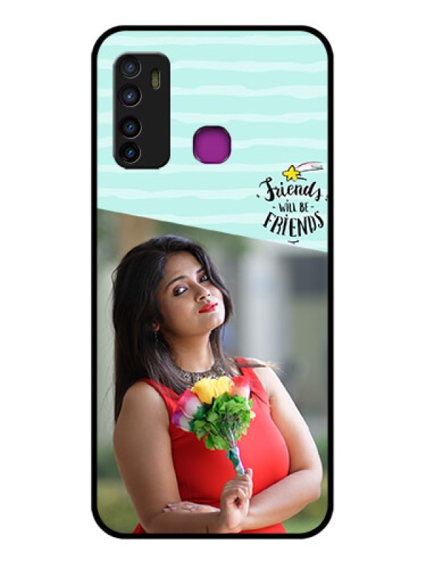 Custom Infinix Hot 9 Custom Glass Phone Case - Friends Picture Icon Design