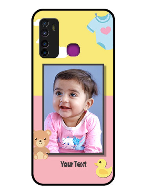 Custom Infinix Hot 9 Custom Glass Phone Case - Kids 2 Color Design