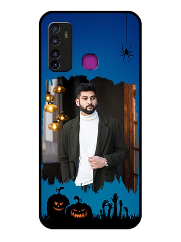 Custom Infinix Hot 9 Custom Glass Phone Case - With Pro Halloween Design