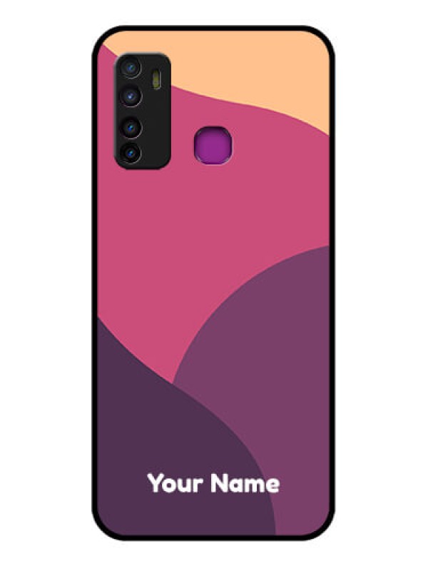 Custom Infinix Hot 9 Custom Glass Phone Case - Mixed Multi - Colour Abstract Art Design