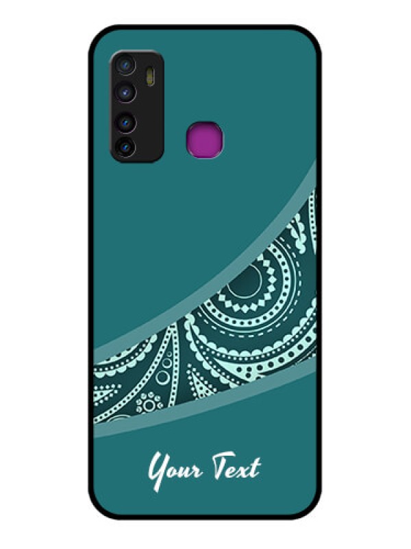 Custom Infinix Hot 9 Custom Glass Phone Case - Semi Visible Floral Design