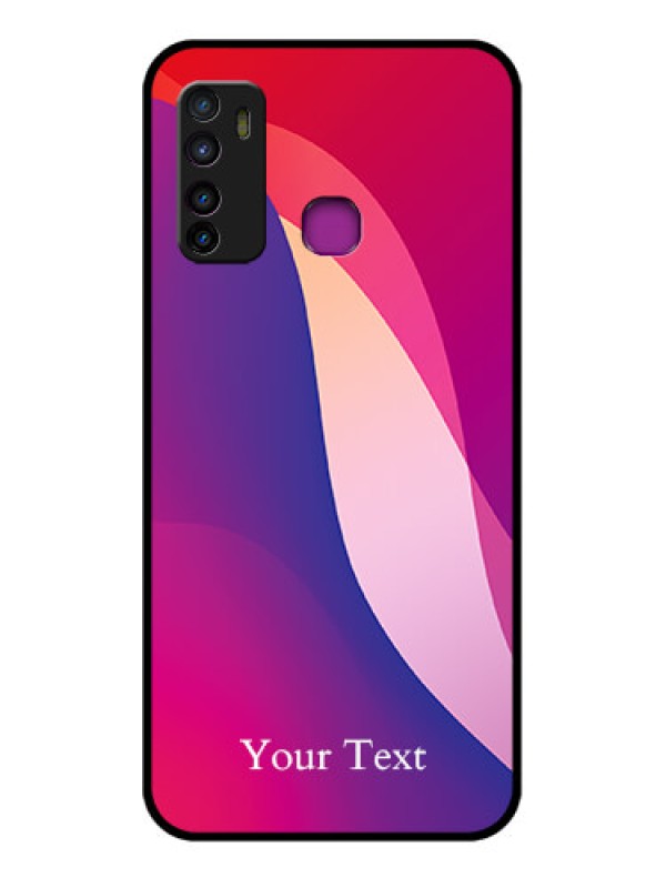 Custom Infinix Hot 9 Custom Glass Phone Case - Digital Abstract Overlap Design