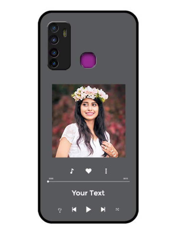 Custom Infinix Hot 9 Custom Glass Phone Case - Play The Music Design