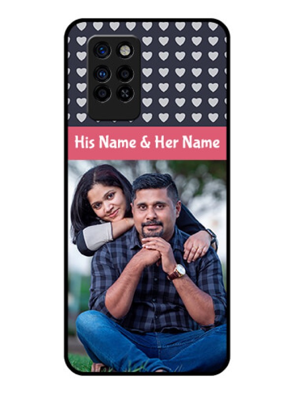 Custom Infinix Note 10 Pro Custom Glass Mobile Case - Love Symbols Design