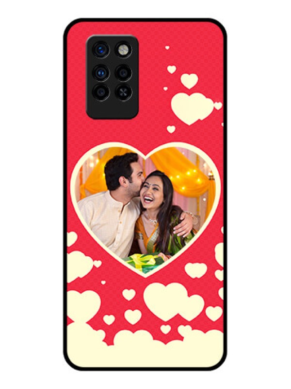 Custom Infinix Note 10 Pro Custom Glass Mobile Case - Love Symbols Phone Cover Design