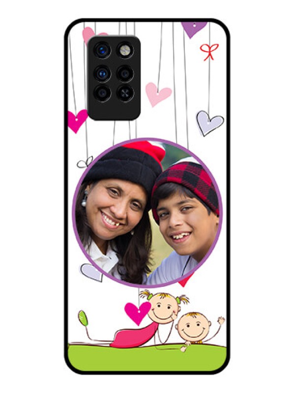 Custom Infinix Note 10 Pro Photo Printing on Glass Case - Cute Kids Phone Case Design