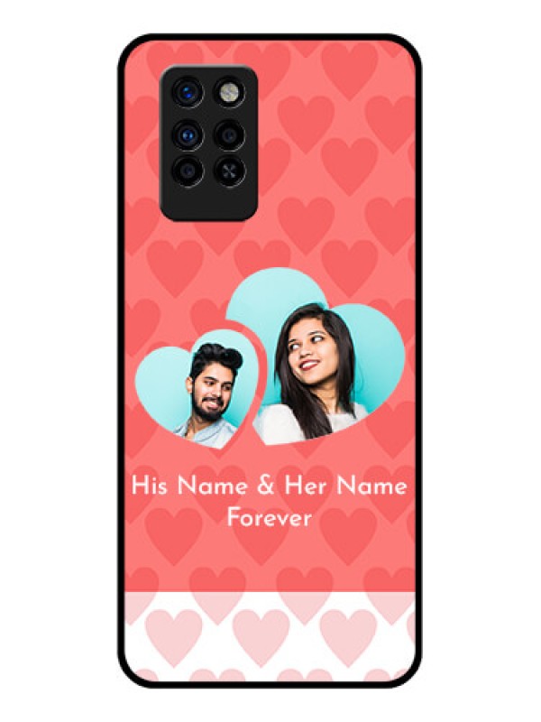 Custom Infinix Note 10 Pro Personalized Glass Phone Case - Couple Pic Upload Design