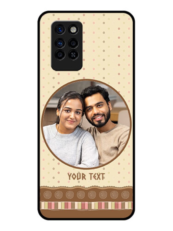 Custom Infinix Note 10 Pro Custom Glass Mobile Case - Brown Dotted Mobile Case Design