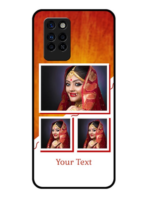 Custom Infinix Note 10 Pro Custom Glass Phone Case - Wedding Memories Design