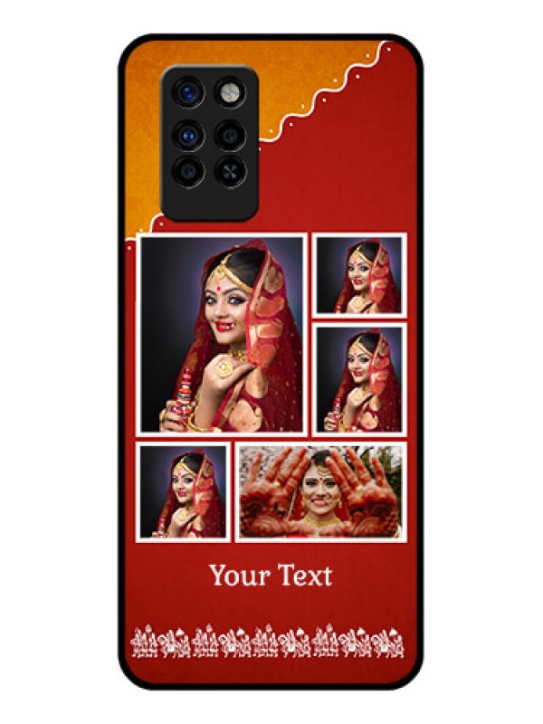Custom Infinix Note 10 Pro Personalized Glass Phone Case - Wedding Pic Upload Design