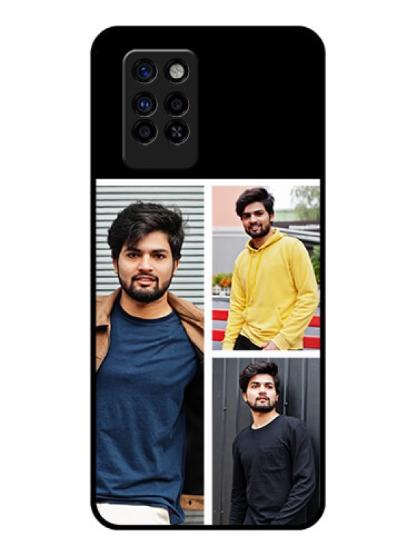 Custom Infinix Note 10 Pro Photo Printing on Glass Case - Upload Multiple Picture Design
