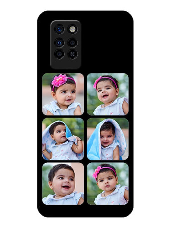 Custom Infinix Note 10 Pro Photo Printing on Glass Case - Multiple Pictures Design