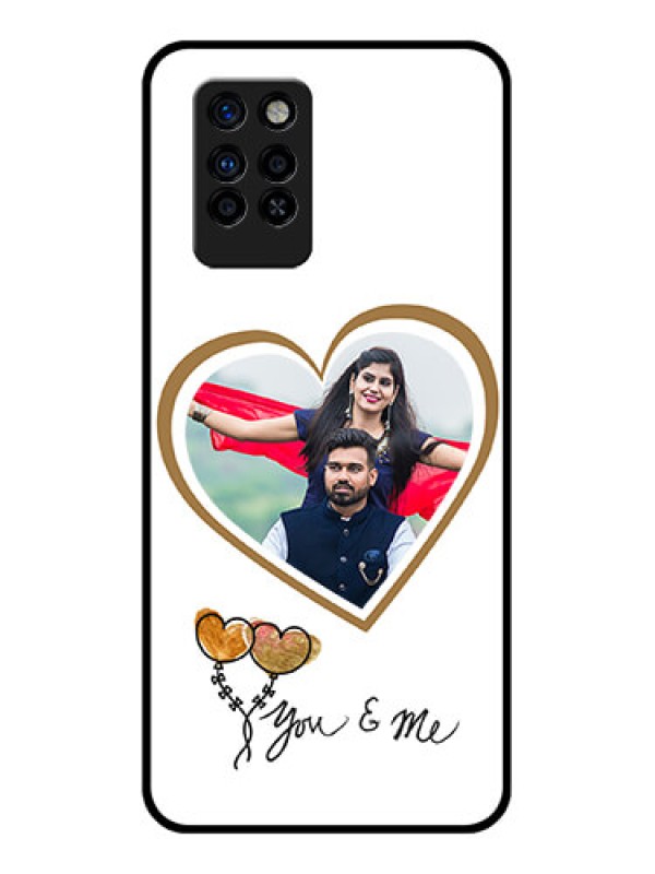 Custom Infinix Note 10 Pro Custom Glass Mobile Case - You & Me Design