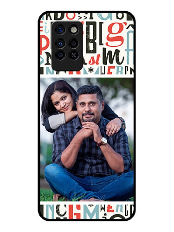 Custom Infinix Note 10 Pro Personalized Glass Phone Case - Alphabet Design