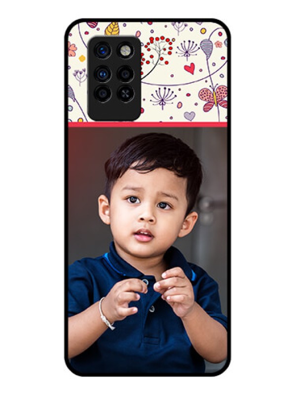 Custom Infinix Note 10 Pro Custom Glass Mobile Case - Premium Floral Design