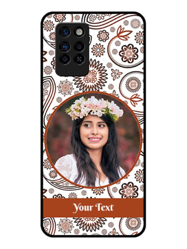 Custom Infinix Note 10 Pro Custom Glass Mobile Case - Abstract Flower Design