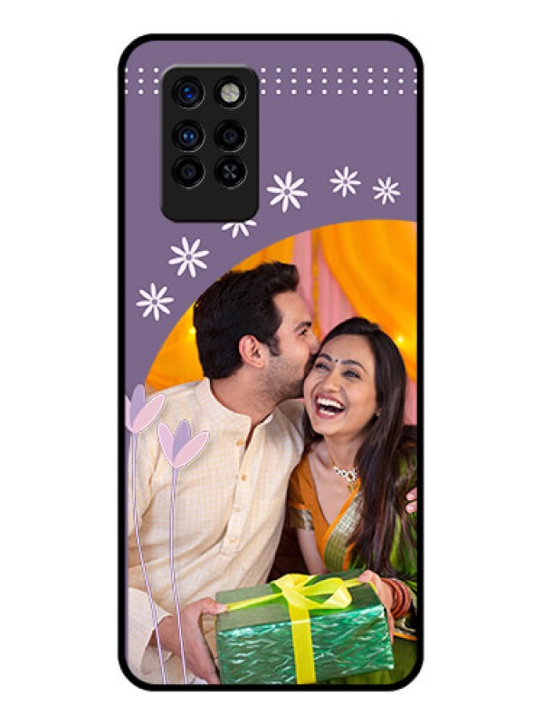 Custom Infinix Note 10 Pro Custom Glass Mobile Case - Lavender flowers design