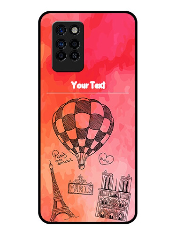 Custom Infinix Note 10 Pro Custom Glass Phone Case - Paris Theme Design