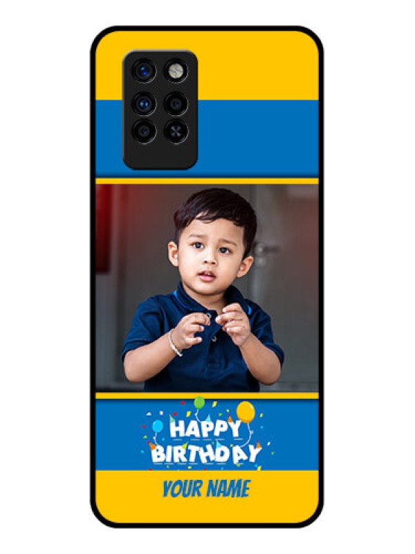 Custom Infinix Note 10 Pro Custom Glass Mobile Case - Birthday Wishes Design