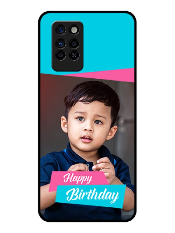 Custom Infinix Note 10 Pro Personalized Glass Phone Case - Image Holder with 2 Color Design