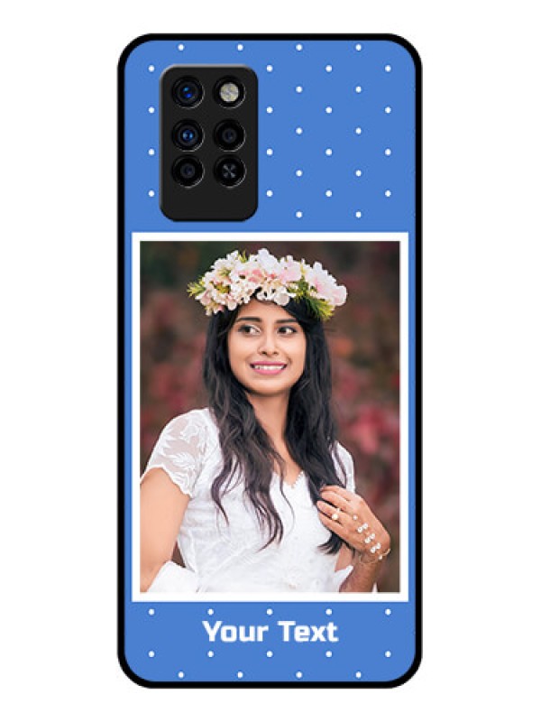 Custom Infinix Note 10 Pro Photo Printing on Glass Case - Polka dots design