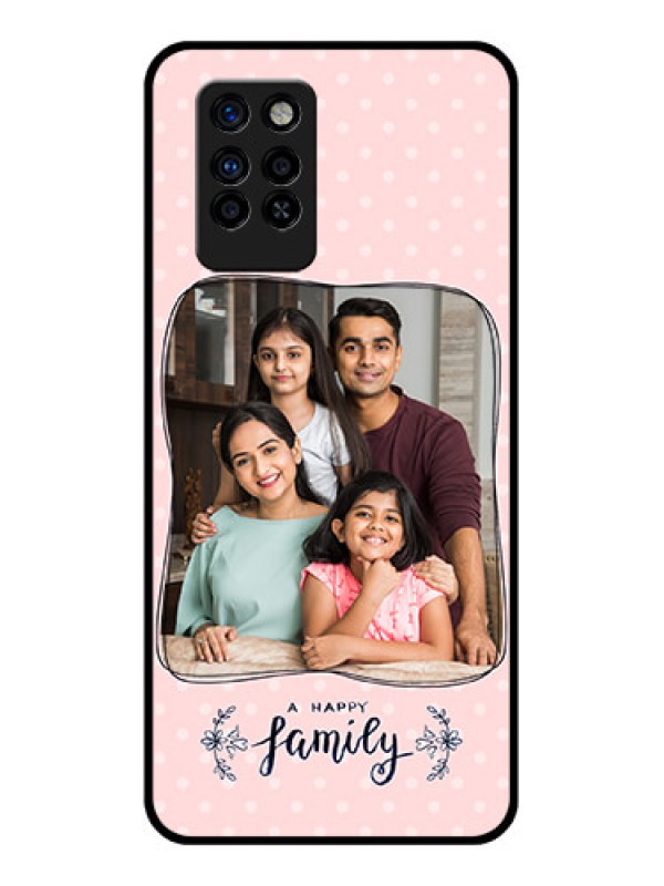 Custom Infinix Note 10 Pro Custom Glass Phone Case - Family with Dots Design
