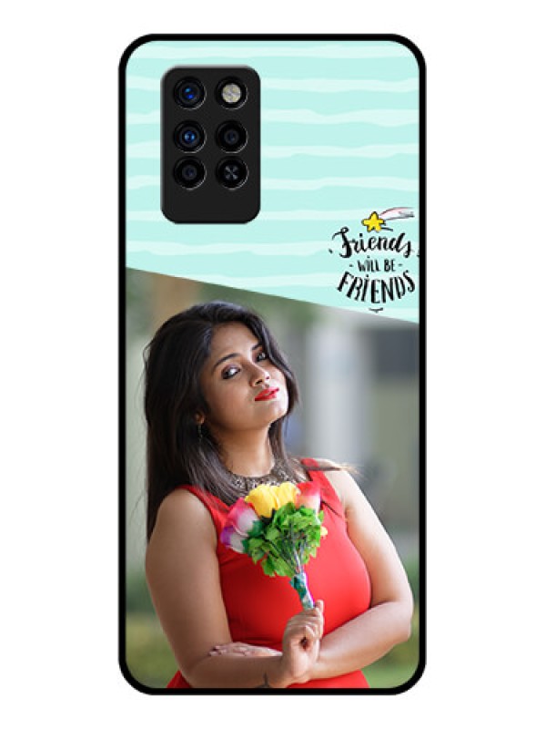 Custom Infinix Note 10 Pro Custom Glass Phone Case - Friends Picture Icon Design