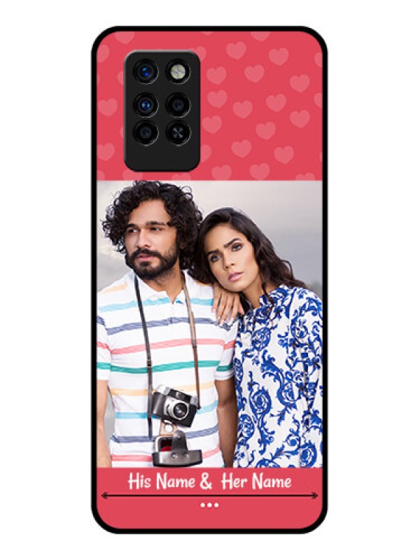Custom Infinix Note 10 Pro Photo Printing on Glass Case - Simple Love Design