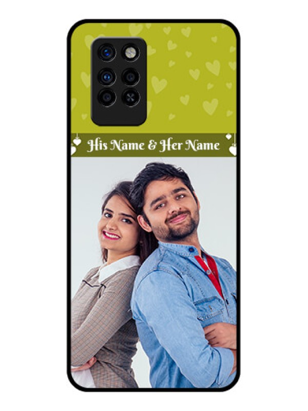 Custom Infinix Note 10 Pro Custom Glass Phone Case - You & Me Heart Design