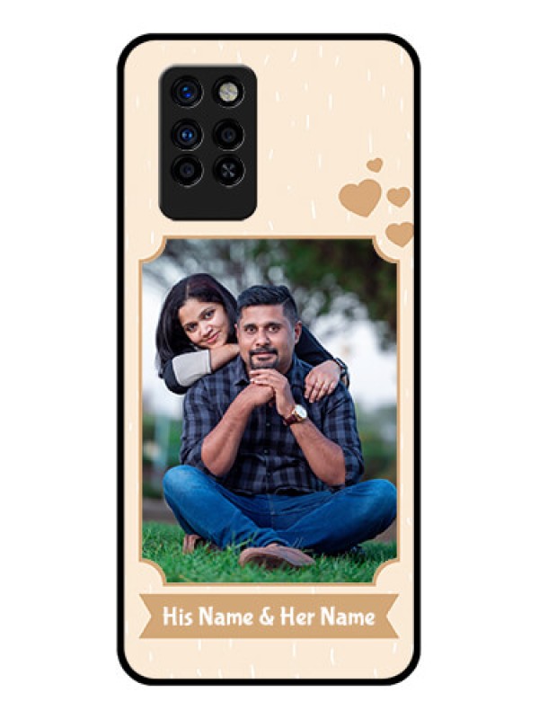 Custom Infinix Note 10 Pro Custom Glass Phone Case - with confetti love design