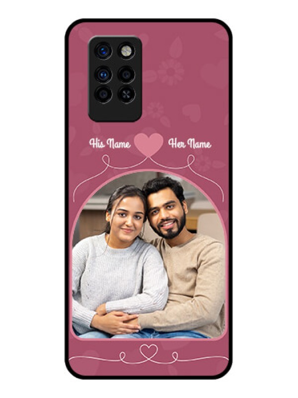 Custom Infinix Note 10 Pro Photo Printing on Glass Case - Love Floral Design