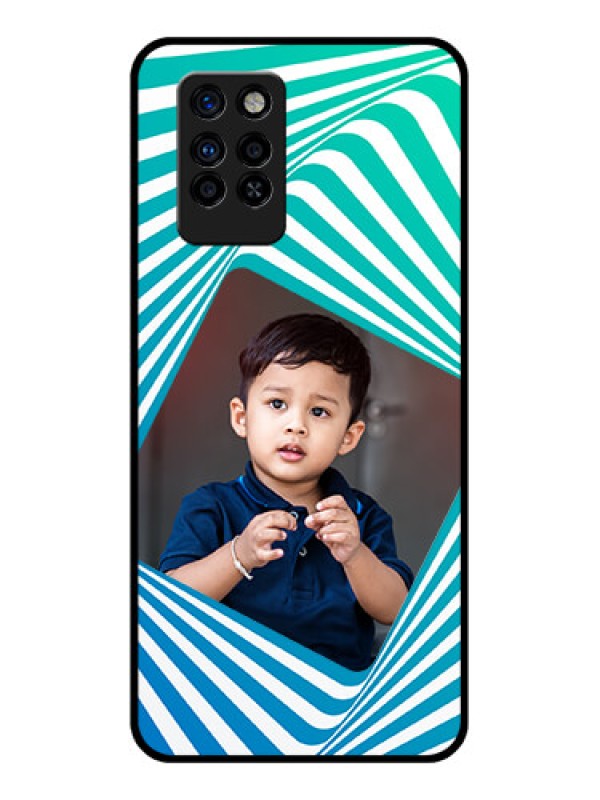 Custom Infinix Note 10 Pro Personalized Glass Phone Case - Abstract Spiral Design