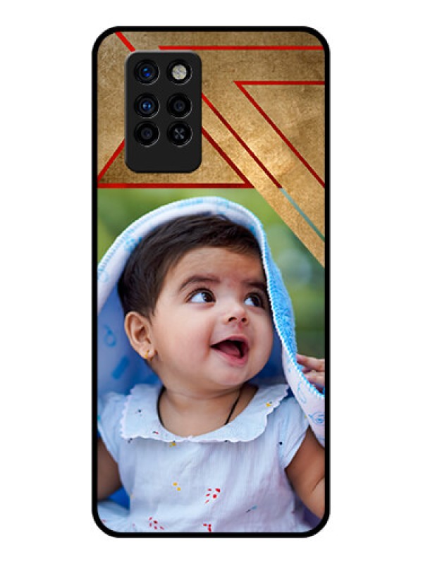 Custom Infinix Note 10 Pro Personalized Glass Phone Case - Gradient Abstract Texture Design