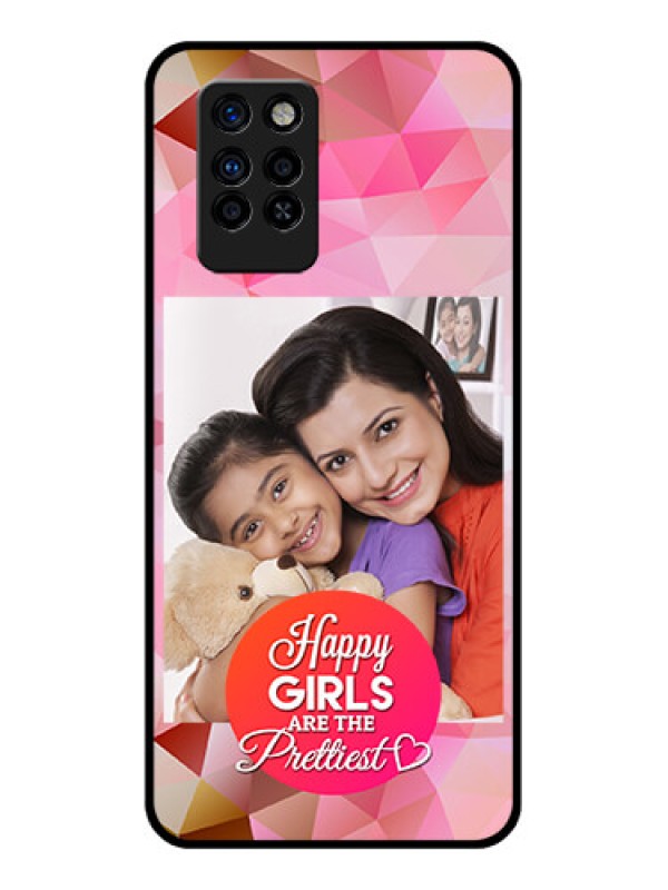 Custom Infinix Note 10 Pro Photo Printing on Glass Case - Abstract Triangle Design