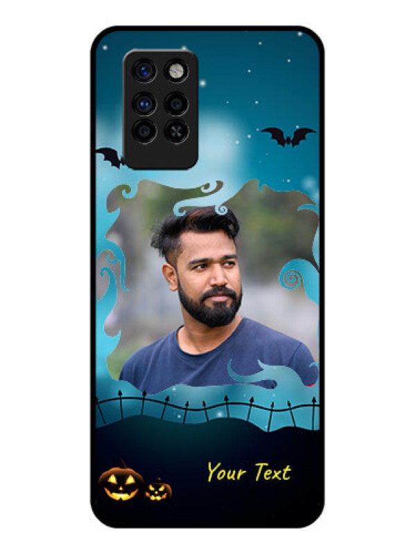 Custom Infinix Note 10 Pro Custom Glass Phone Case - Halloween frame design