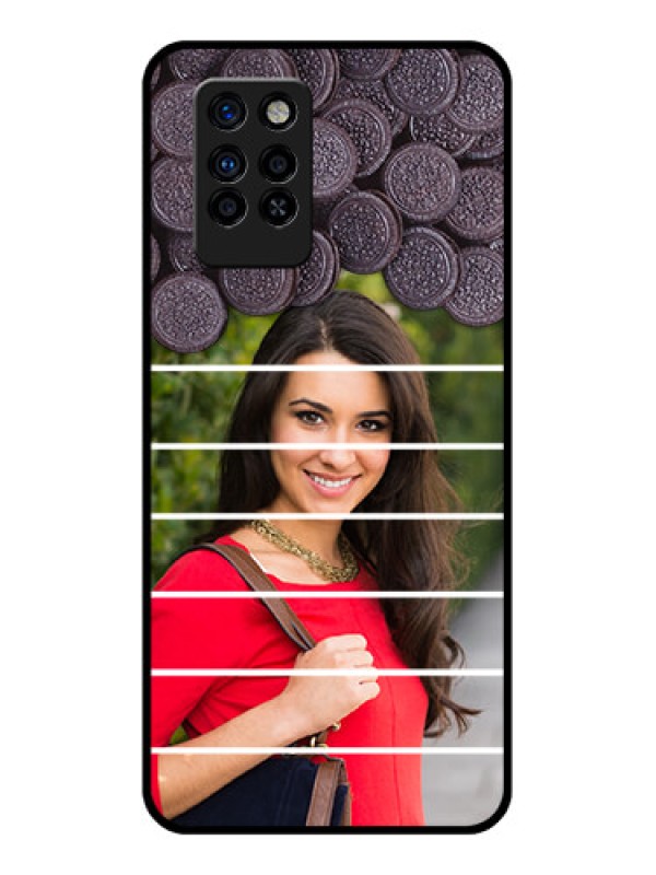 Custom Infinix Note 10 Pro Custom Glass Phone Case - with Oreo Biscuit Design