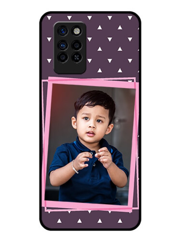 Custom Infinix Note 10 Pro Custom Glass Mobile Case - Triangle Pattern Dotted Design