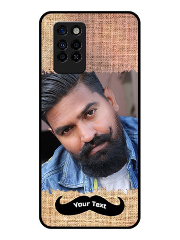 Custom Infinix Note 10 Pro Personalized Glass Phone Case - with Texture Design