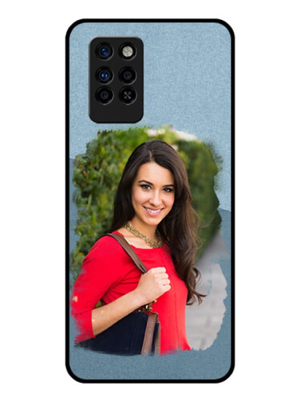 Custom Infinix Note 10 Pro Custom Glass Mobile Case - Grunge Line Art Design