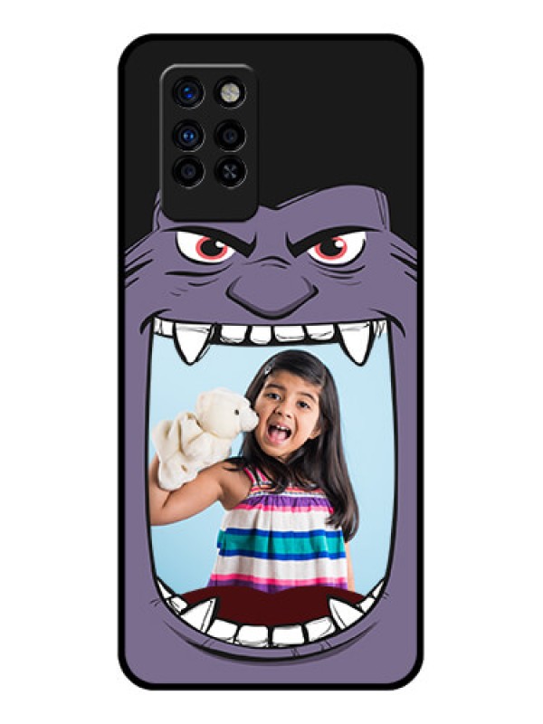 Custom Infinix Note 10 Pro Custom Glass Phone Case - Angry Monster Design