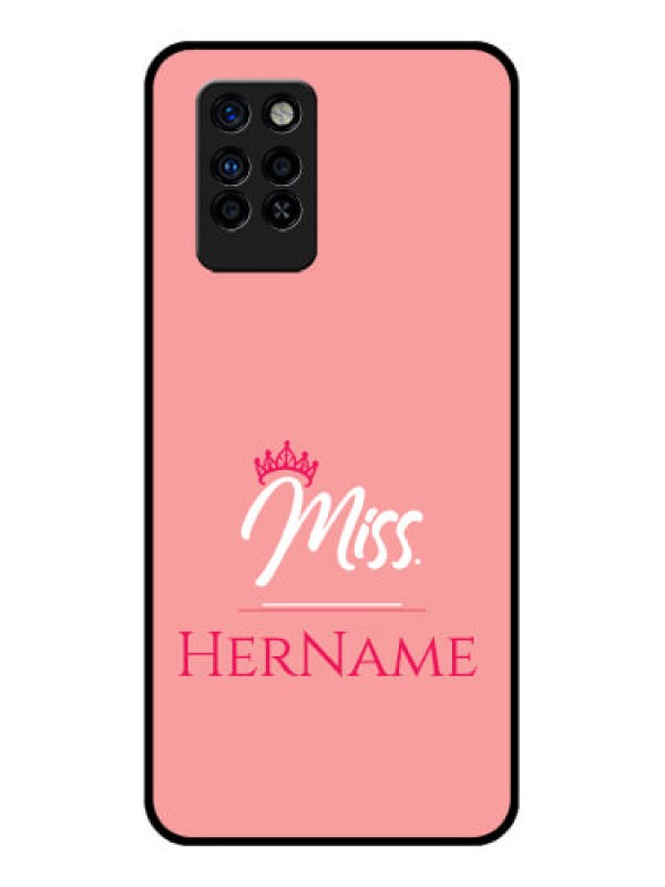 Custom Infinix Note 10 Pro Custom Glass Phone Case Mrs with Name