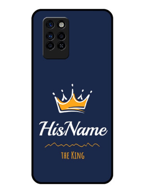 Custom Infinix Note 10 Pro Glass Phone Case King with Name