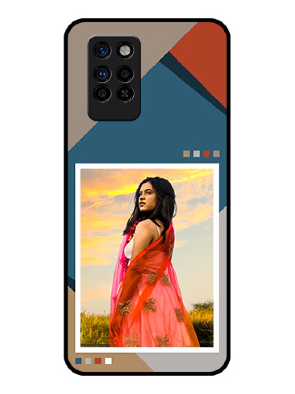 Custom Infinix Note 10 Pro Personalized Glass Phone Case - Retro color pallet Design