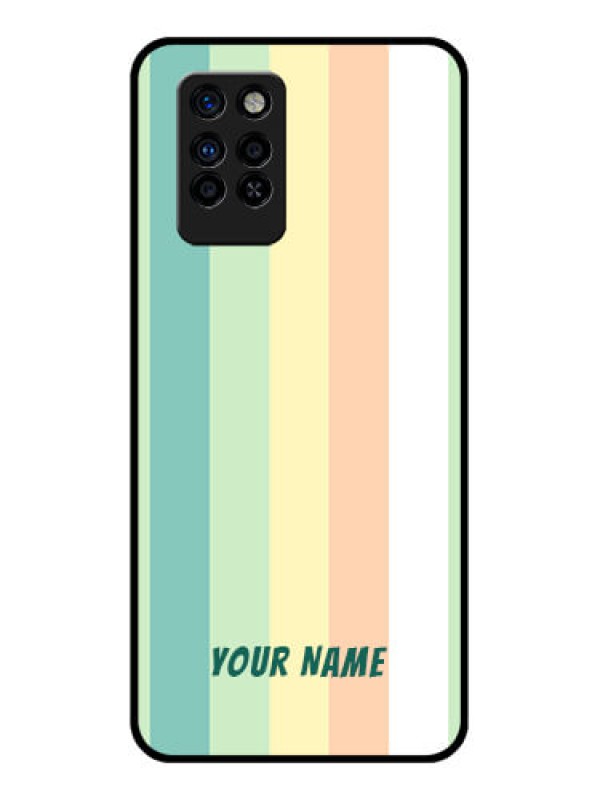 Custom Infinix Note 10 Pro Photo Printing on Glass Case - Multi-colour Stripes Design