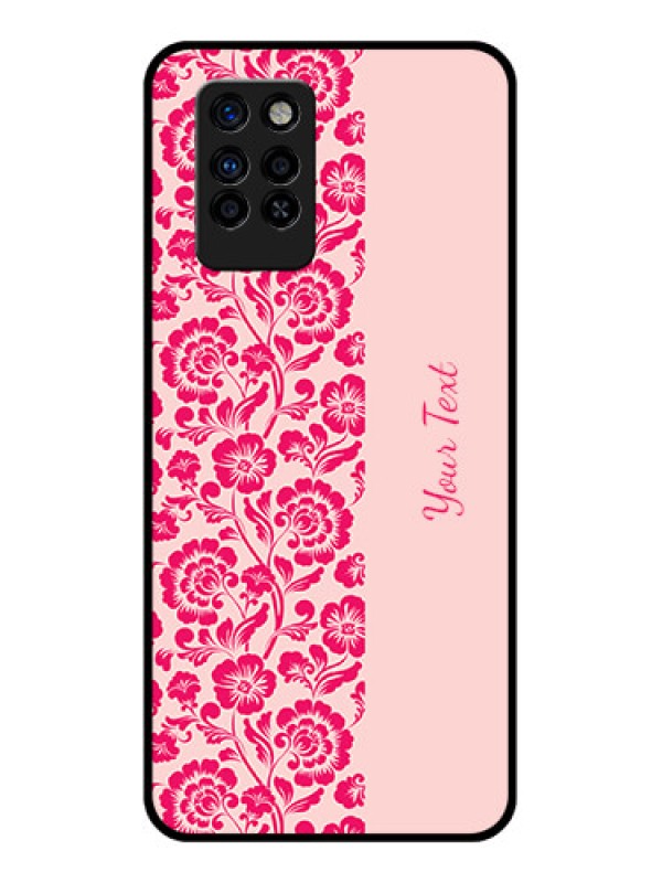 Custom Infinix Note 10 Pro Custom Glass Phone Case - Attractive Floral Pattern Design
