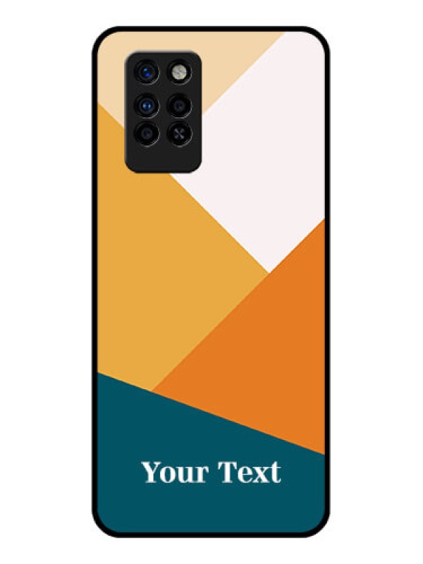 Custom Infinix Note 10 Pro Personalized Glass Phone Case - Stacked Multi-colour Design