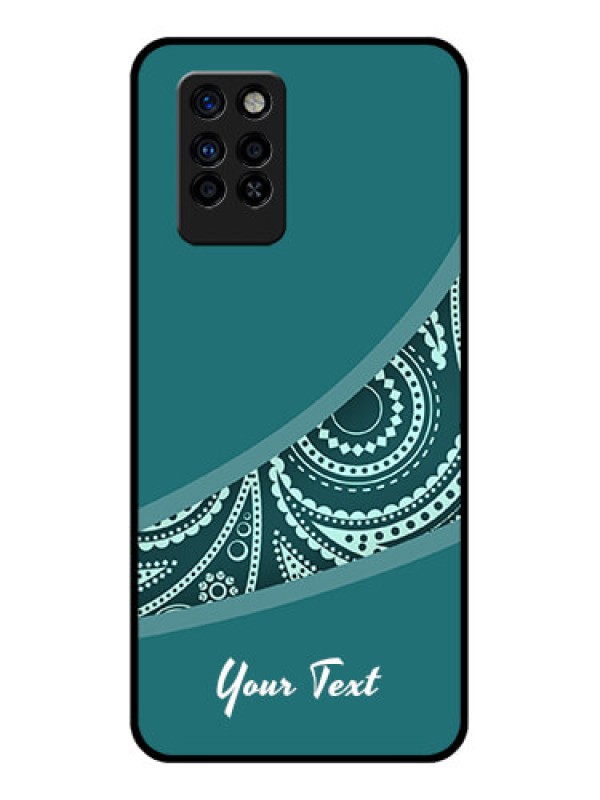 Custom Infinix Note 10 Pro Photo Printing on Glass Case - semi visible floral Design