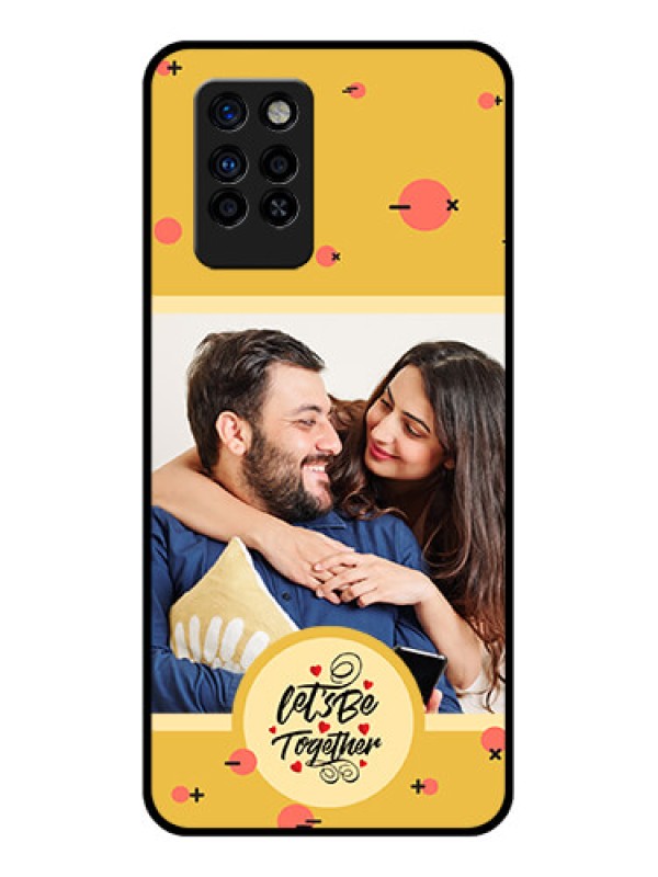 Custom Infinix Note 10 Pro Photo Printing on Glass Case - Lets be Together Design