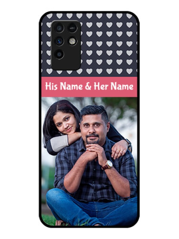 Custom Infinix Note 10 Custom Glass Mobile Case - Love Symbols Design