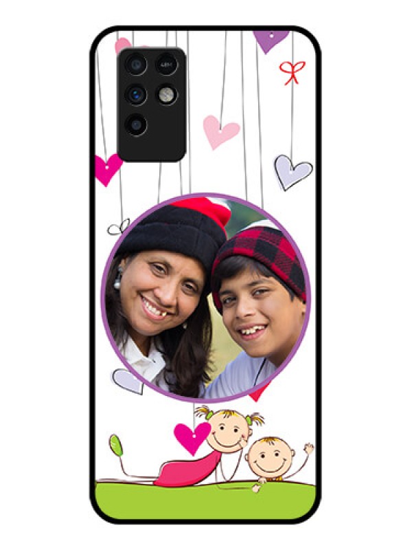 Custom Infinix Note 10 Photo Printing on Glass Case - Cute Kids Phone Case Design